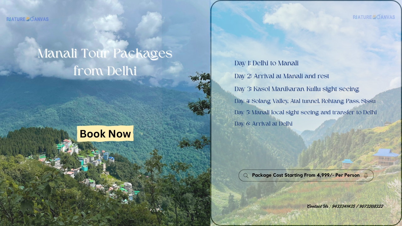 Kullu Manali tour packages from Delhi, Manali tour package from Delhi, 
